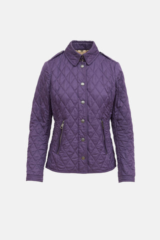 Burberry Brit Quitled Button Up Jacket