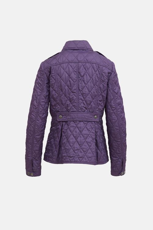 Burberry Brit Quitled Button Up Jacket