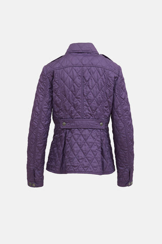 Burberry Brit Quitled Button Up Jacket