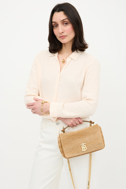 Burberry Raffia Lola Shoulder Bag