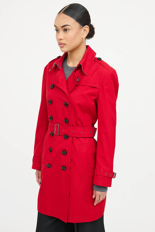 Burberry Brit Double Breasted Trench Coat