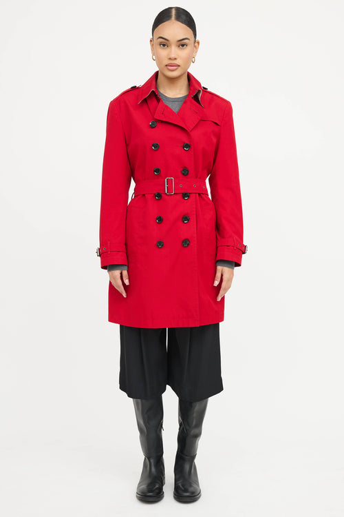 Burberry Brit Double Breasted Trench Coat