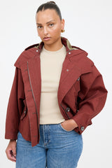 Burberry Hooded Waxed Cotton Jacket