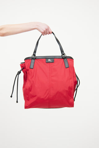 Burberry Red Buckleigh Tote Bag