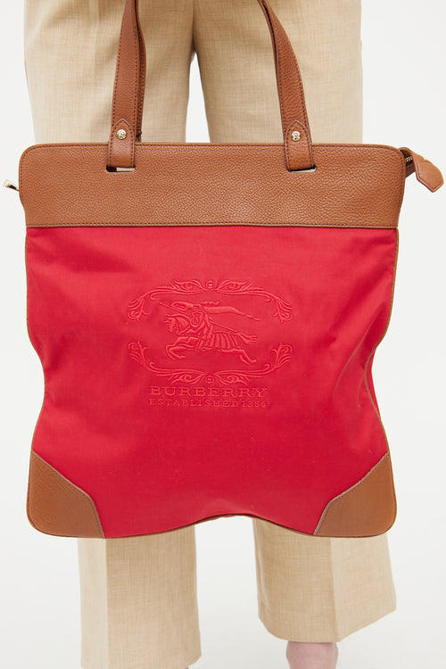 Burberry Red Stockwell Tote Bag