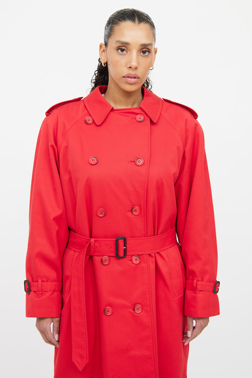 Red Lined Trench Coat