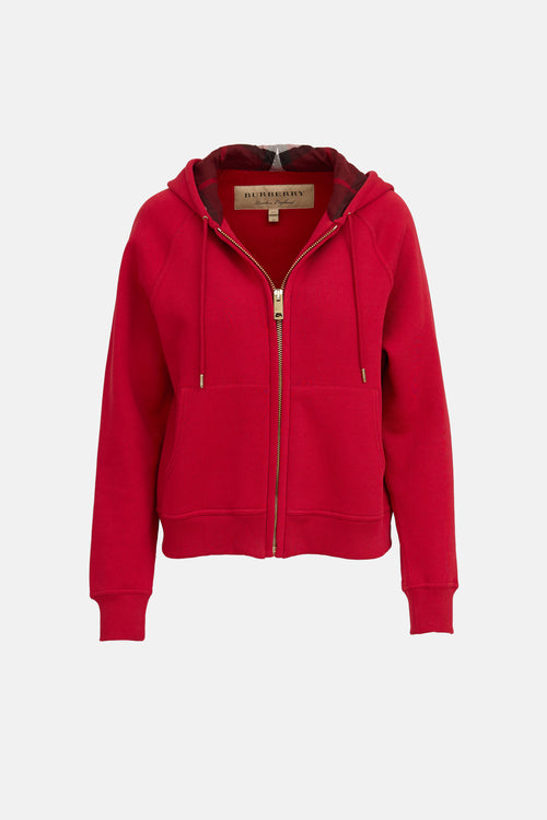 Burberry Zip Up Hoodie