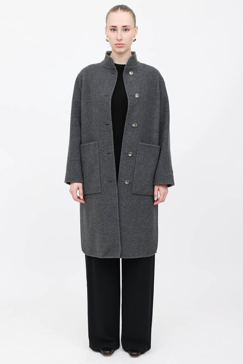 Burberry Reversible Nova Check Wool Coat