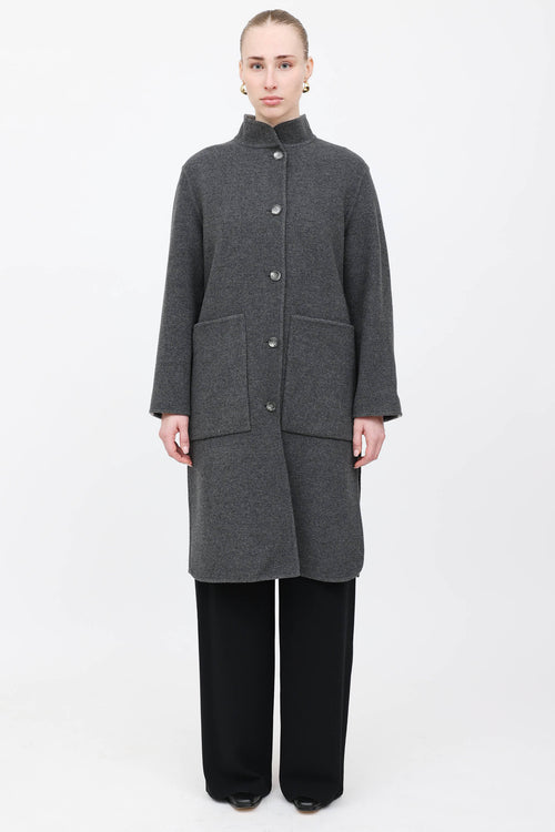 Burberry Reversible Nova Check Wool Coat