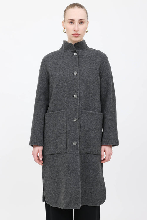 Burberry Reversible Nova Check Wool Coat