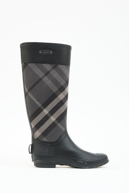 Burberry Rubber Check Rain Boot