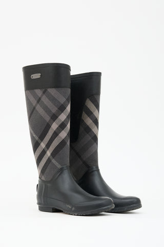Burberry Rubber Check Rain Boot