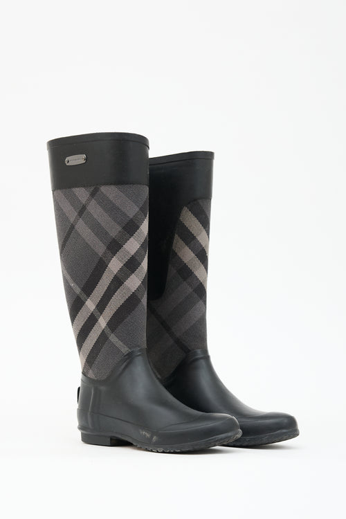 Burberry Rubber Check Rain Boot