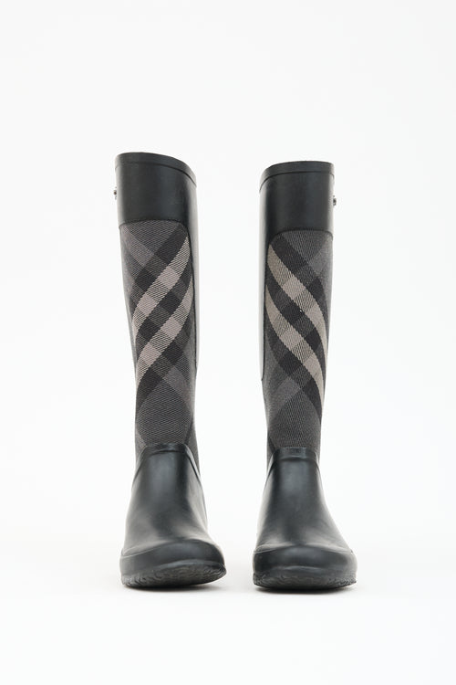 Burberry Rubber Check Rain Boot