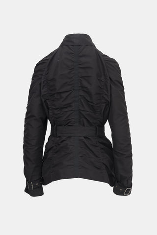 Burberry Ruched Belted Jacket