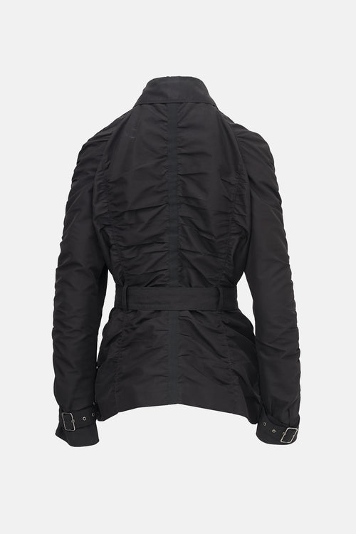 Burberry Ruched Belted Jacket