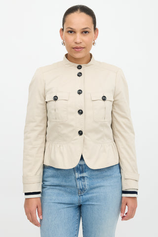 Burberry Ruffled Cropped Jacket