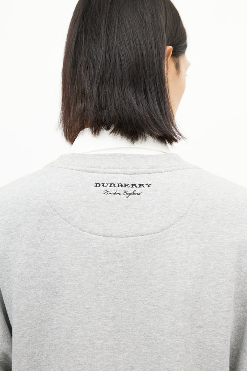 Burberry SS 2017 Grey & White Rope Sweatshirt