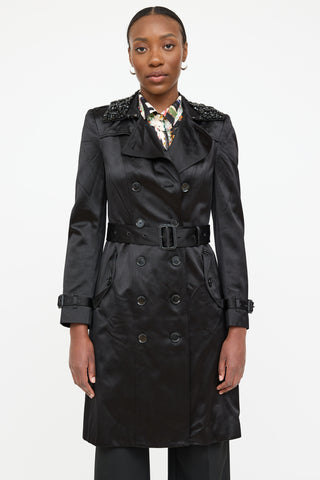 Burberry Satin Jewel Trench Coat