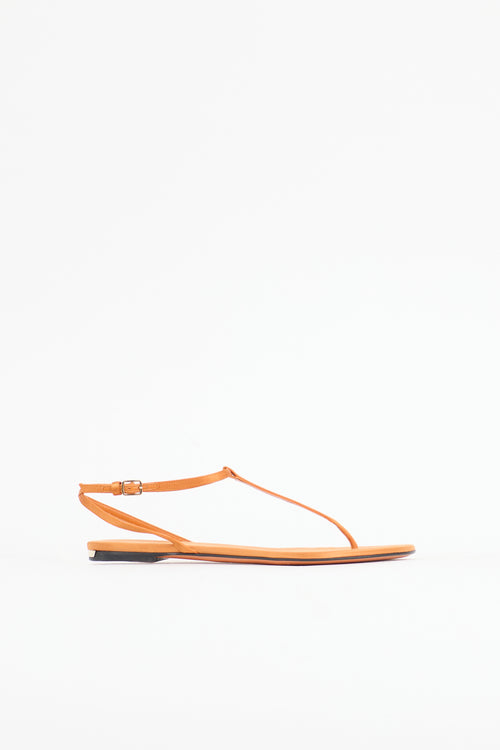 Burberry Satin T-Strap Sandal