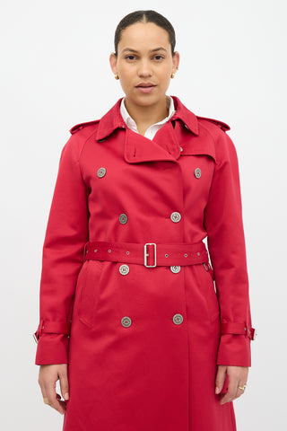 Burberry Satin Belted Trench Coat