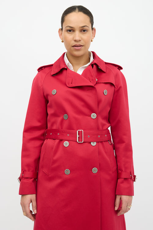Burberry Satin Belted Trench Coat