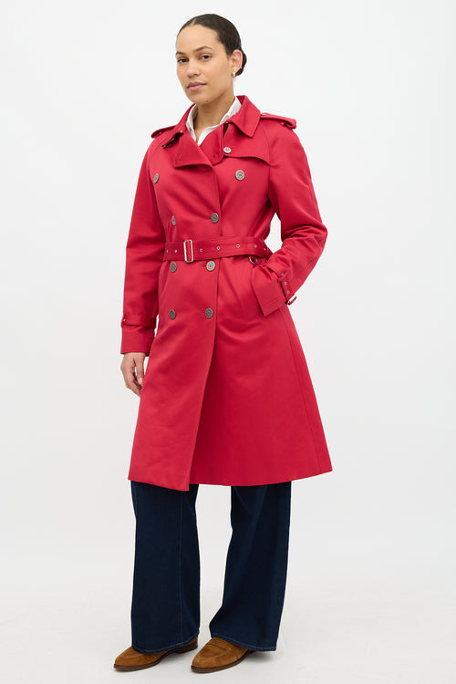 Burberry Satin Belted Trench Coat