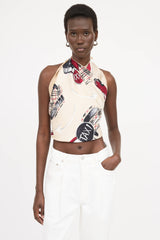 Burberry Silk Taxi Graphic Scarf