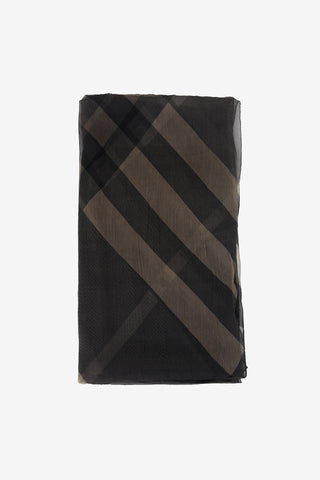 Burberry Chiffon Check Scarf