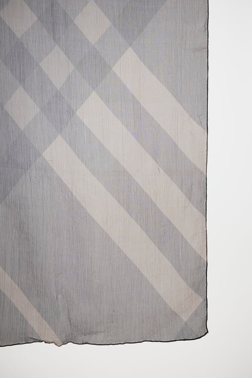 Burberry Chiffon Check Scarf