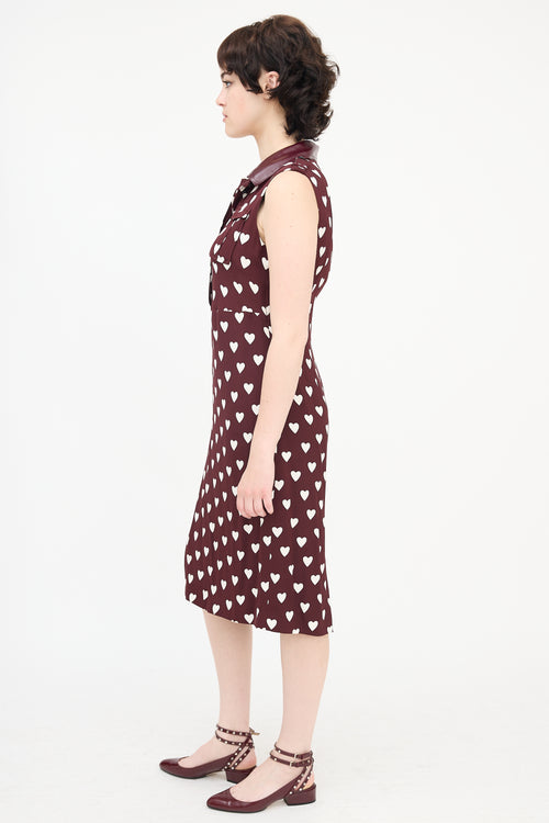 Burberry Silk Heart Printed Dress