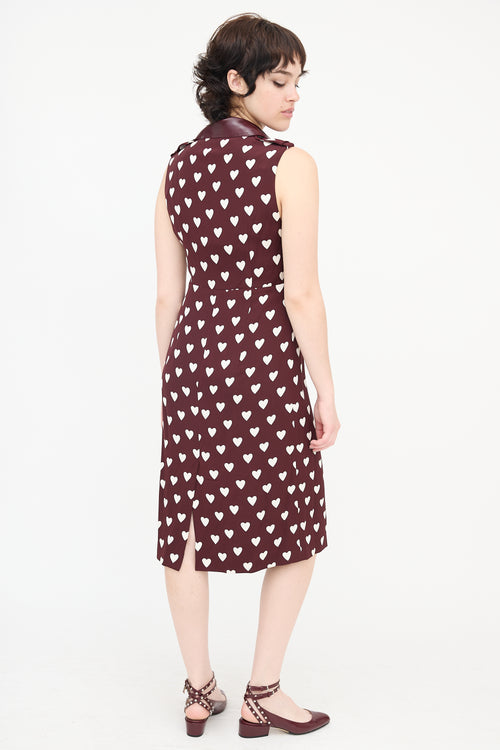 Burberry Silk Heart Printed Dress