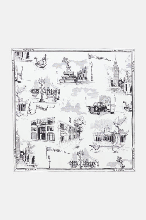 Burberry Silk Printed Square Scarf
