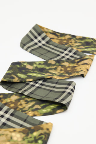 Burberry Silk Reversible Skinny Scarf