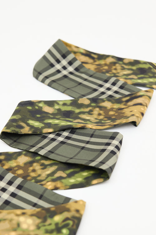 Burberry Silk Reversible Skinny Scarf