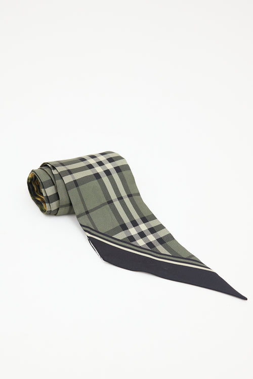 Burberry Silk Reversible Skinny Scarf