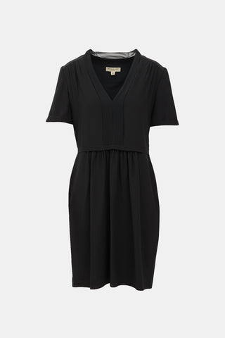 Burberry Silk V-Neck Dress