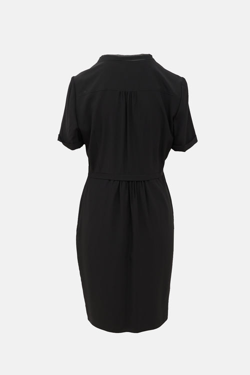 Burberry Silk V-Neck Dress