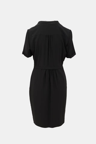 Burberry Silk V-Neck Dress