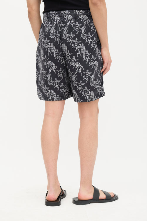 Burberry Silk Mythical Logo Shorts