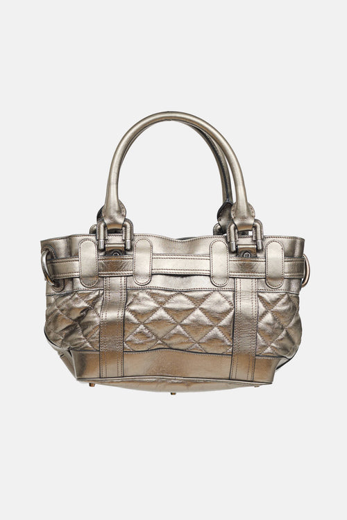 Burberry Metallic Quilted Beaton Bag