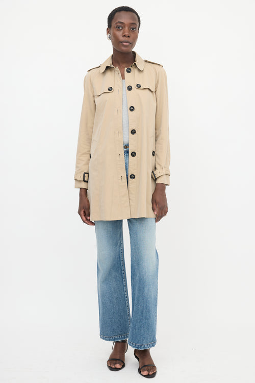 Burberry Single Breasted Trench Coat