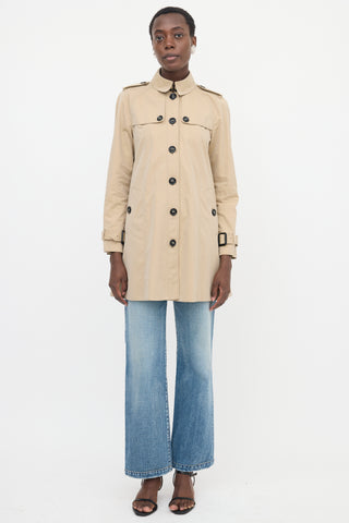 Burberry Single Breasted Trench Coat