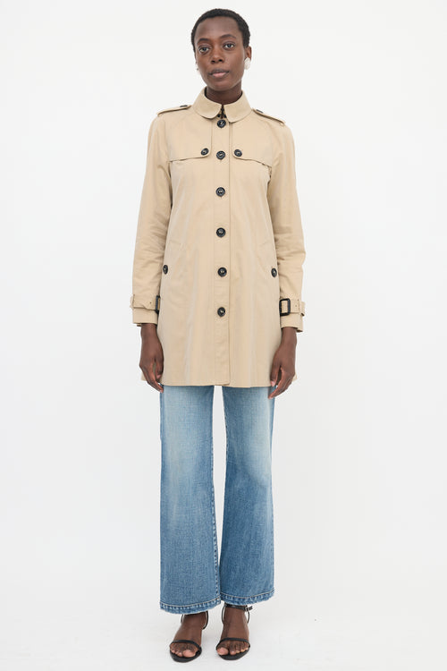 Burberry Single Breasted Trench Coat