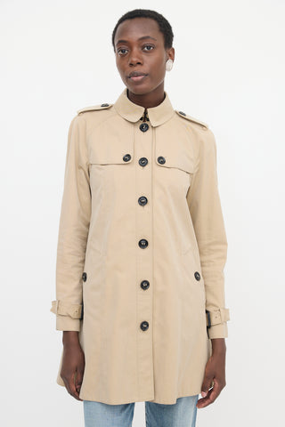 Burberry Single Breasted Trench Coat