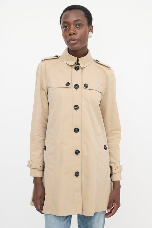 Burberry Single Breasted Trench Coat