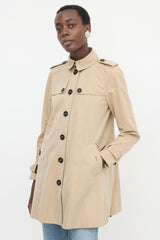 Burberry Single Breasted Trench Coat