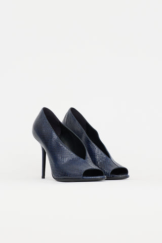 Burberry Leather Peep Toe Heel