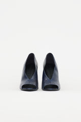 Burberry Leather Peep Toe Heel