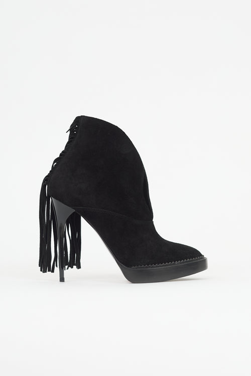 Burberry Suede Nadie Fringe Boot